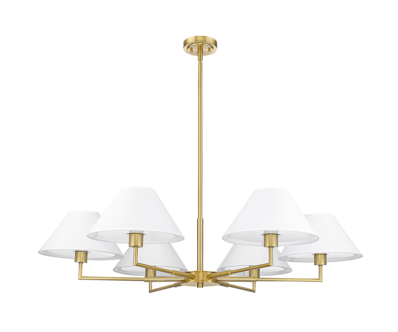 Z-LITE 744-44R-LG 6 Light Chandelier, Luxe Gold