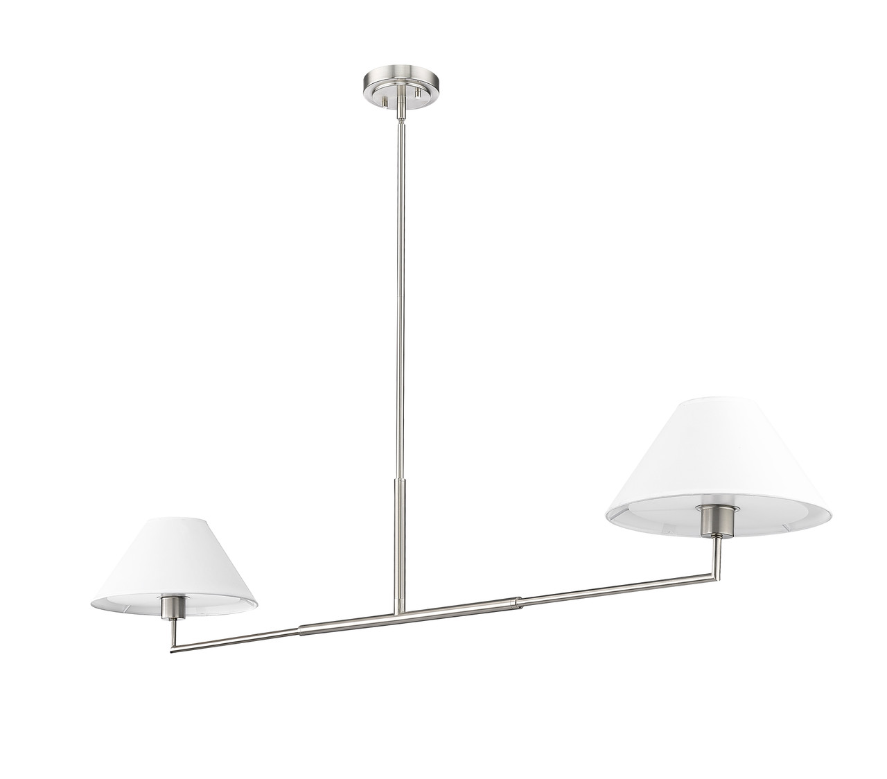 Z-LITE 744-62L-BN 2 Light Chandelier, Brushed Nickel