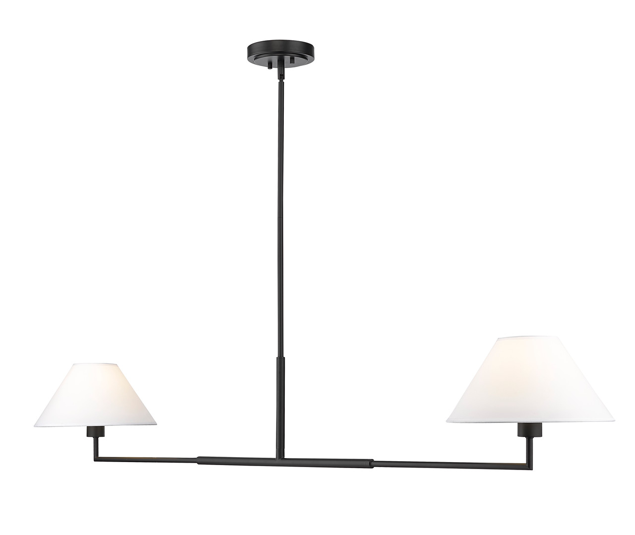 Z-LITE 744-62L-MB 2 Light Chandelier, Matte Black