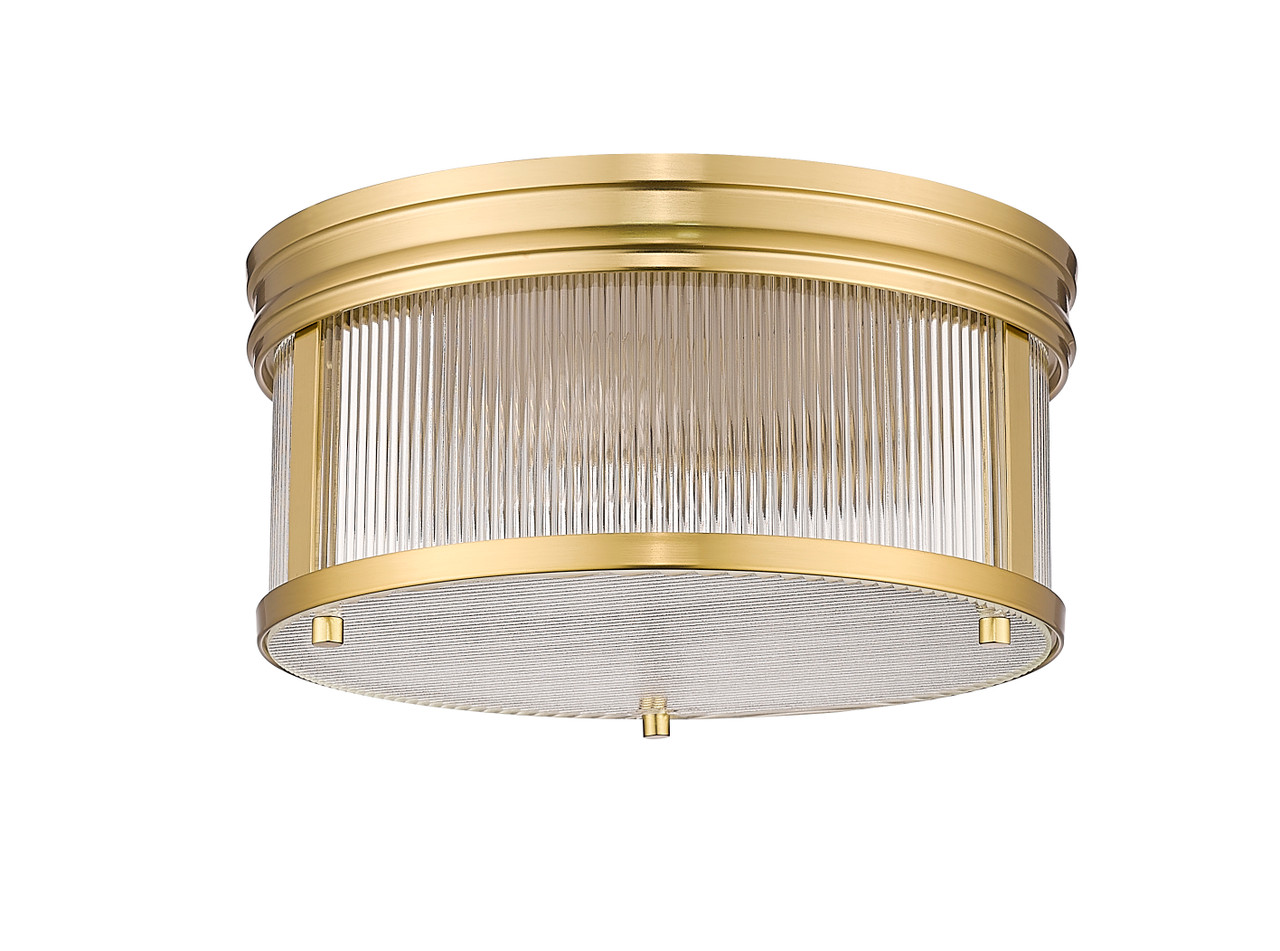 Z-LITE 7504FR13-MGLD 2 Light Flush Mount, Modern Gold