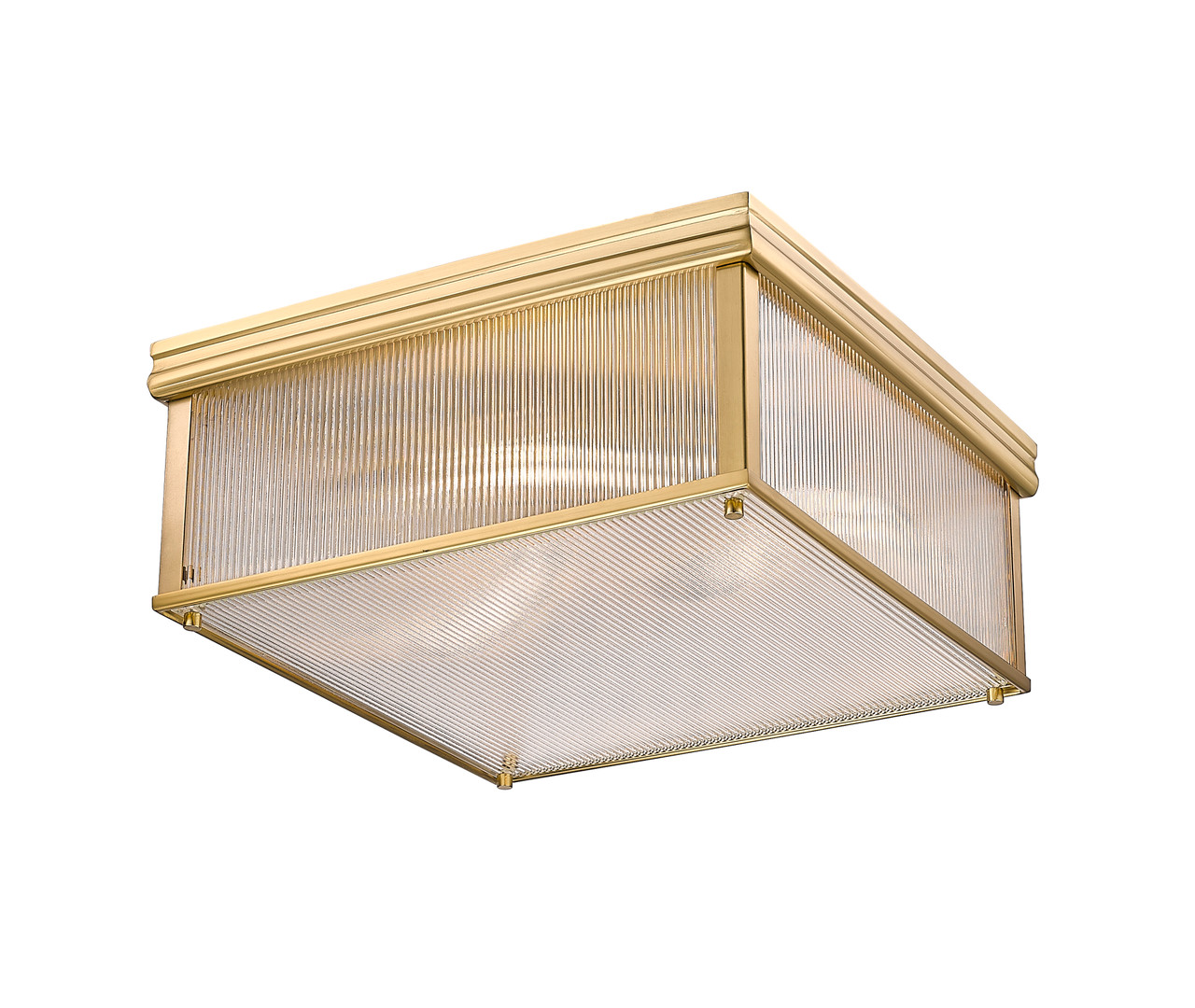 Z-LITE 7504FS18-MGLD 4 Light Flush Mount, Modern Gold