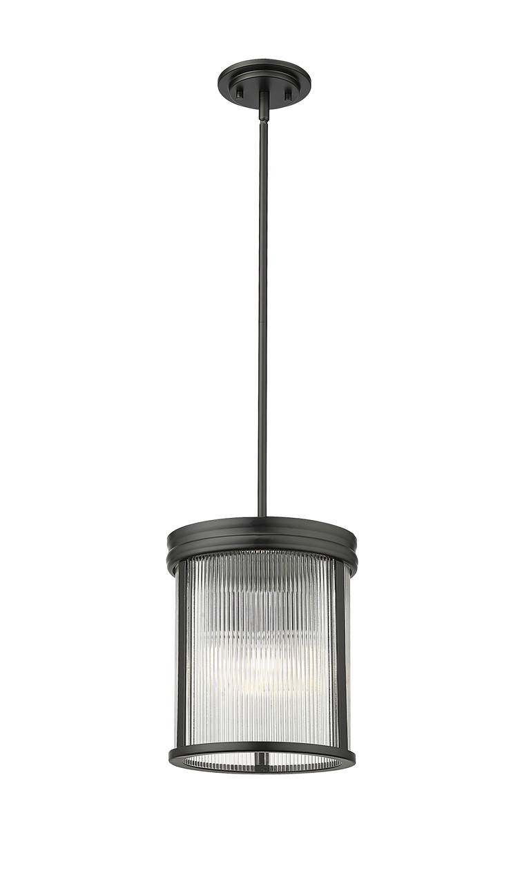 Z-LITE 7504P10-MB 3 Light Pendant, Matte Black