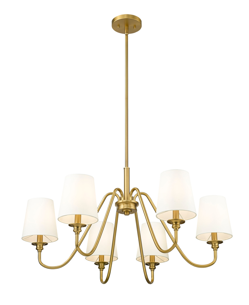 Z-LITE 7509-6-32MGLD 6 Light Chandelier, Modern Gold