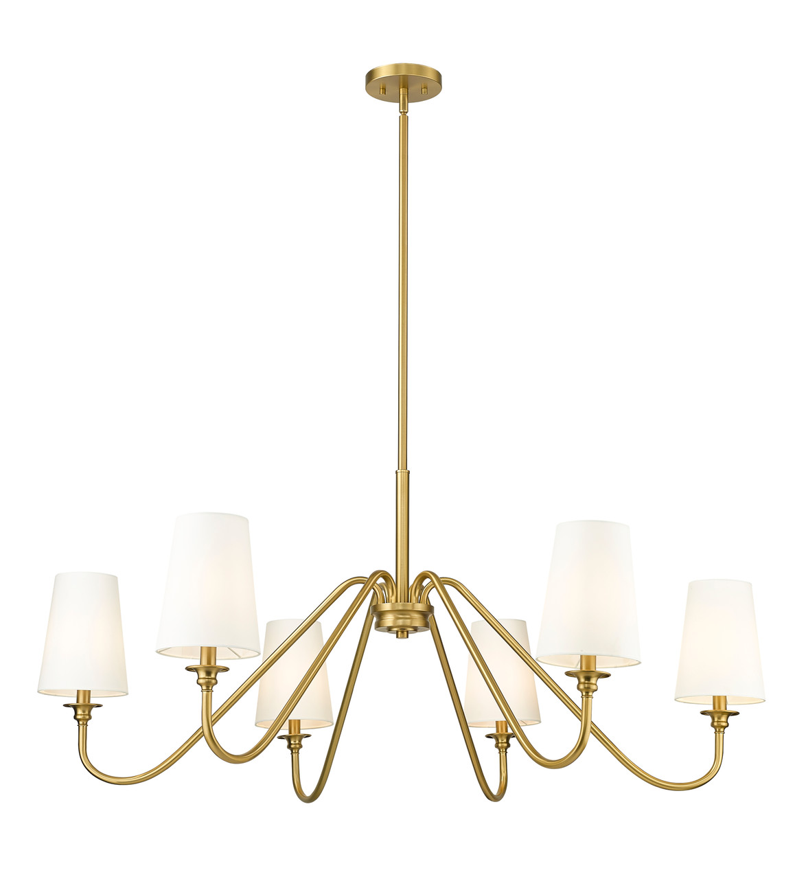 Z-LITE 7509-6-46MGLD 6 Light Chandelier, Modern Gold