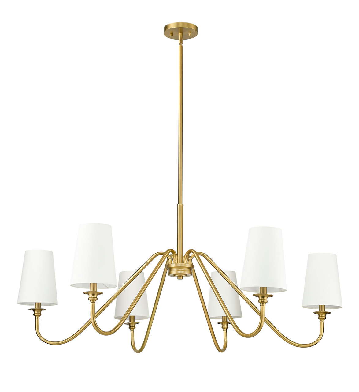 Z-LITE 7509-6-46MGLD 6 Light Chandelier, Modern Gold