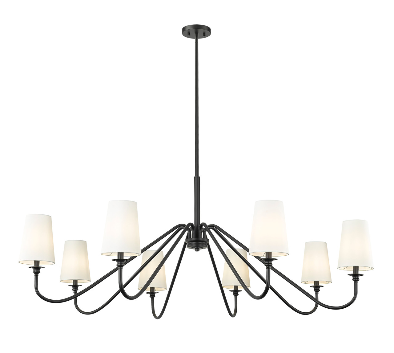 Z-LITE 7509-8-60MB 8 Light Chandelier, Matte Black