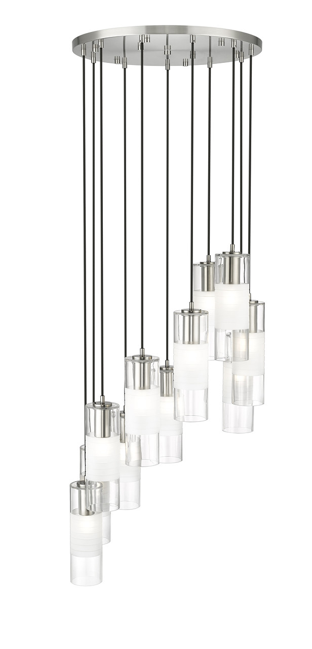 Z-LITE 824P-11R-BN 11 Light Chandelier, Brushed Nickel