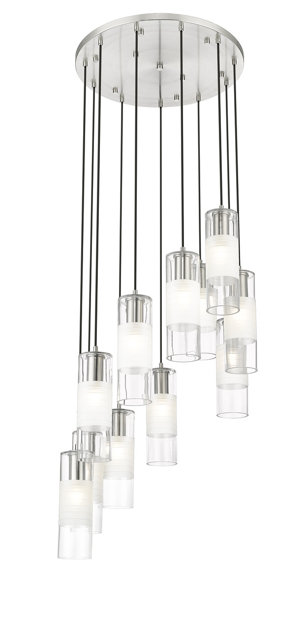 Z-LITE 824P-11R-BN 11 Light Chandelier, Brushed Nickel