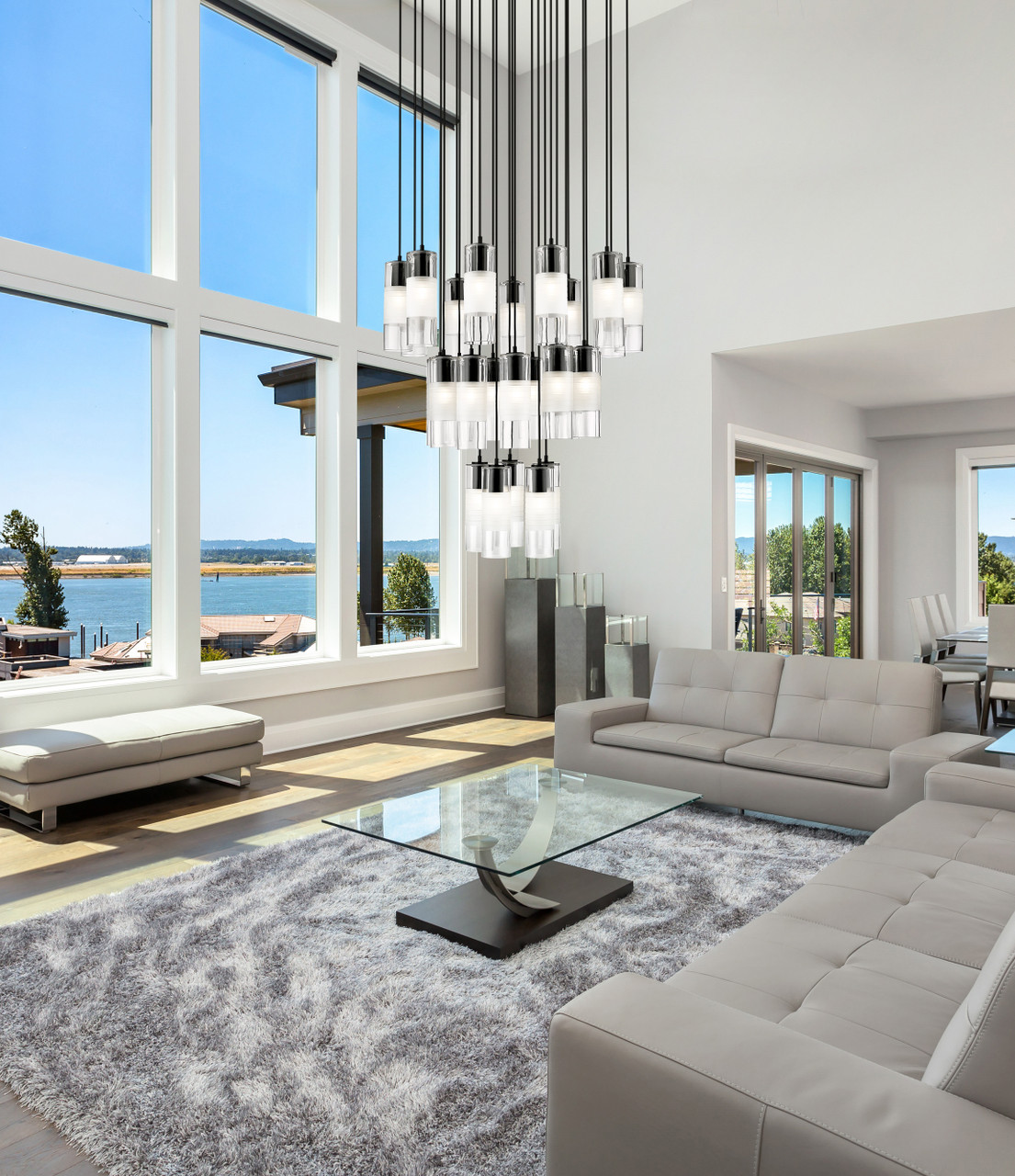 Z-LITE 824P-27R-MB 27 Light Chandelier, Matte Black