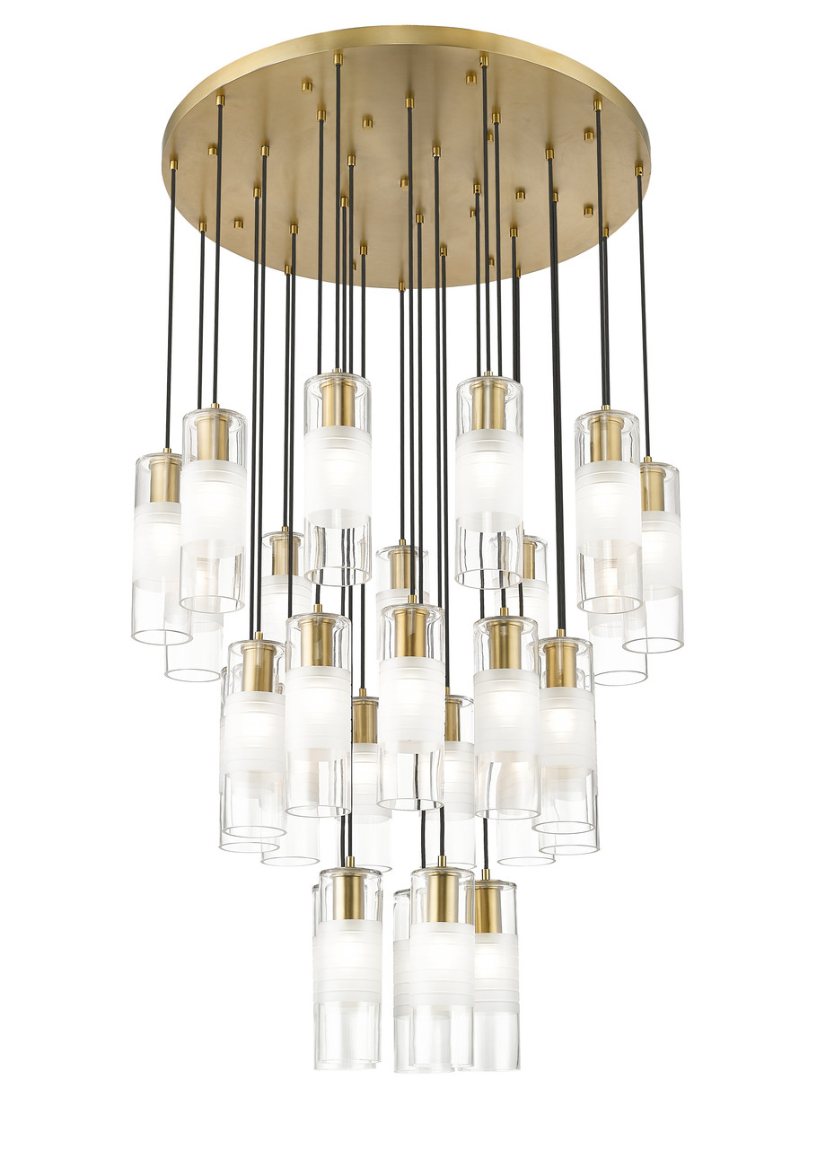 Z-LITE 824P-27R-MGLD 27 Light Chandelier, Modern Gold
