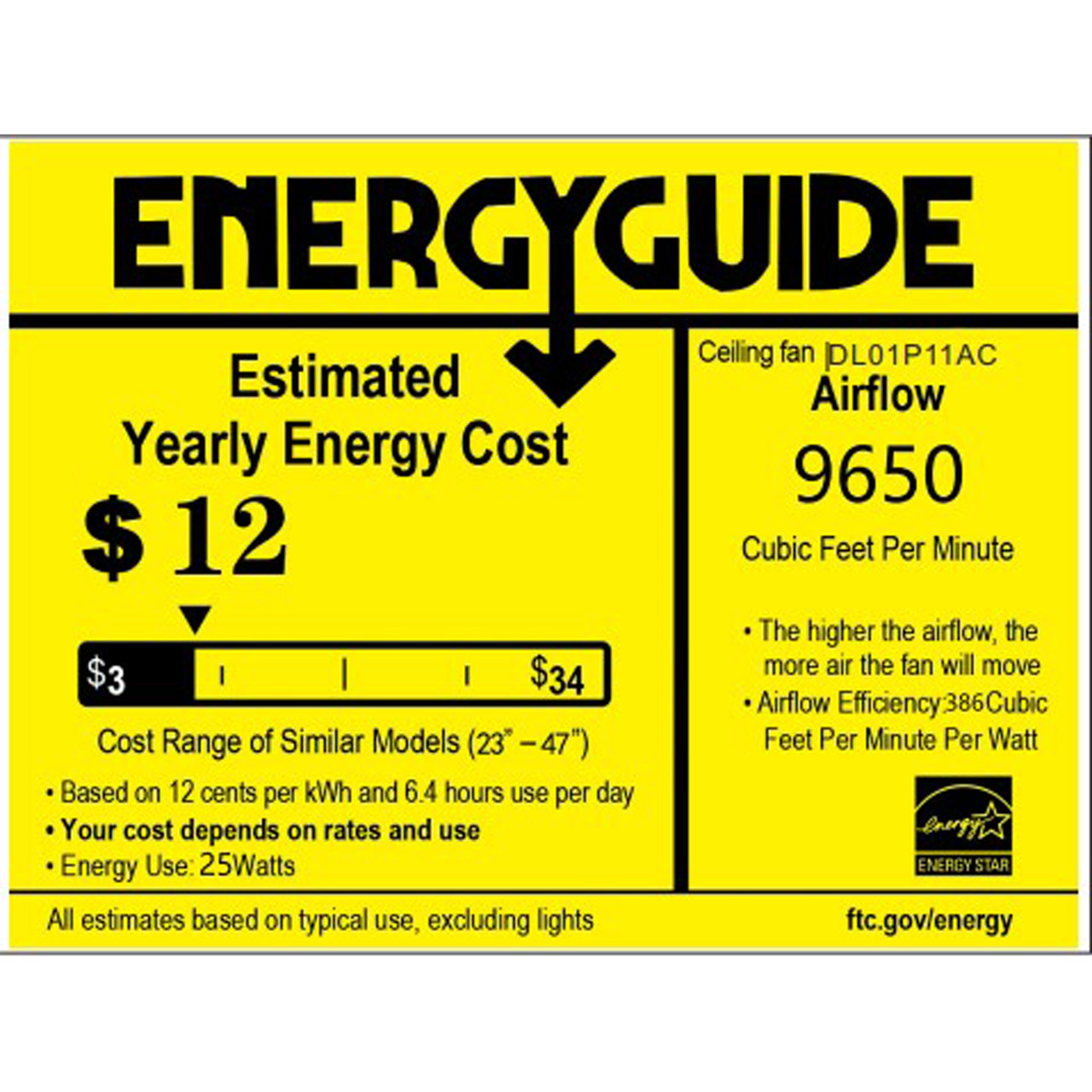 WAREHOUSE OF TIFFANY'S DL01P11AC Sandi 24 in. 6-Light Indoor Weathered Dark Grey Finish Ceiling Fan with Light Kit