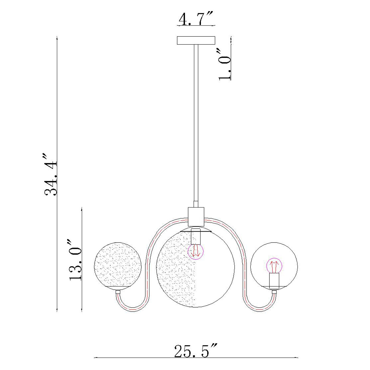 WAREHOUSE OF TIFFANY'S MD109/7CH Dalia 26 in. 7-Light Indoor Chrome Finish Chandelier with Light Kit