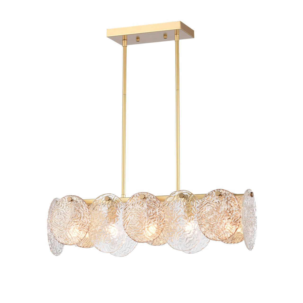 WAREHOUSE OF TIFFANY'S GD01-35MG Gavin 24.6 in. 5-Light Indoor Gold Finish Chandelier with Light Kit