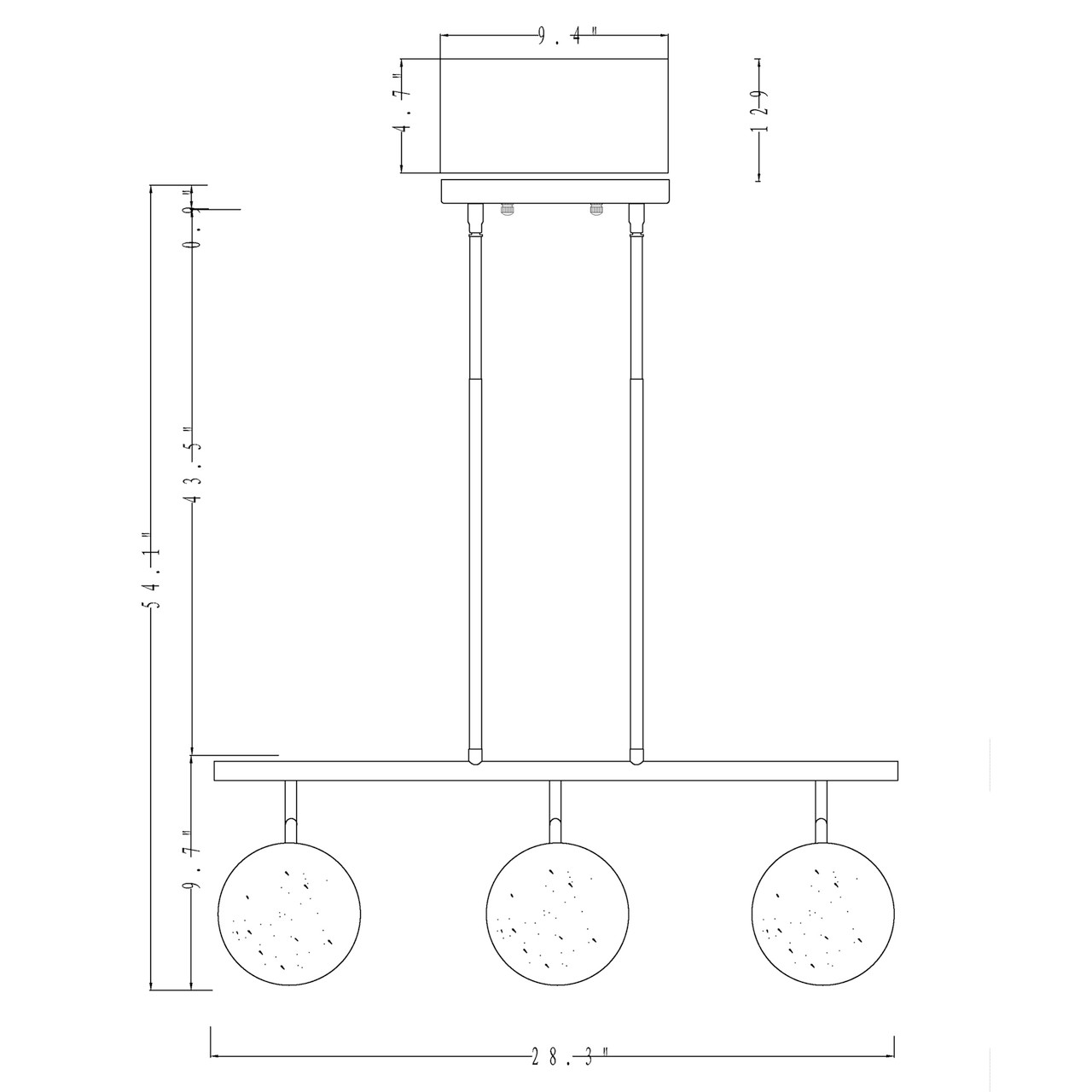 WAREHOUSE OF TIFFANY'S GD01-50BB Maxwell 28.3 in. 6-Light Indoor Matte Black and Brass Finish Chandelier with Light Kit