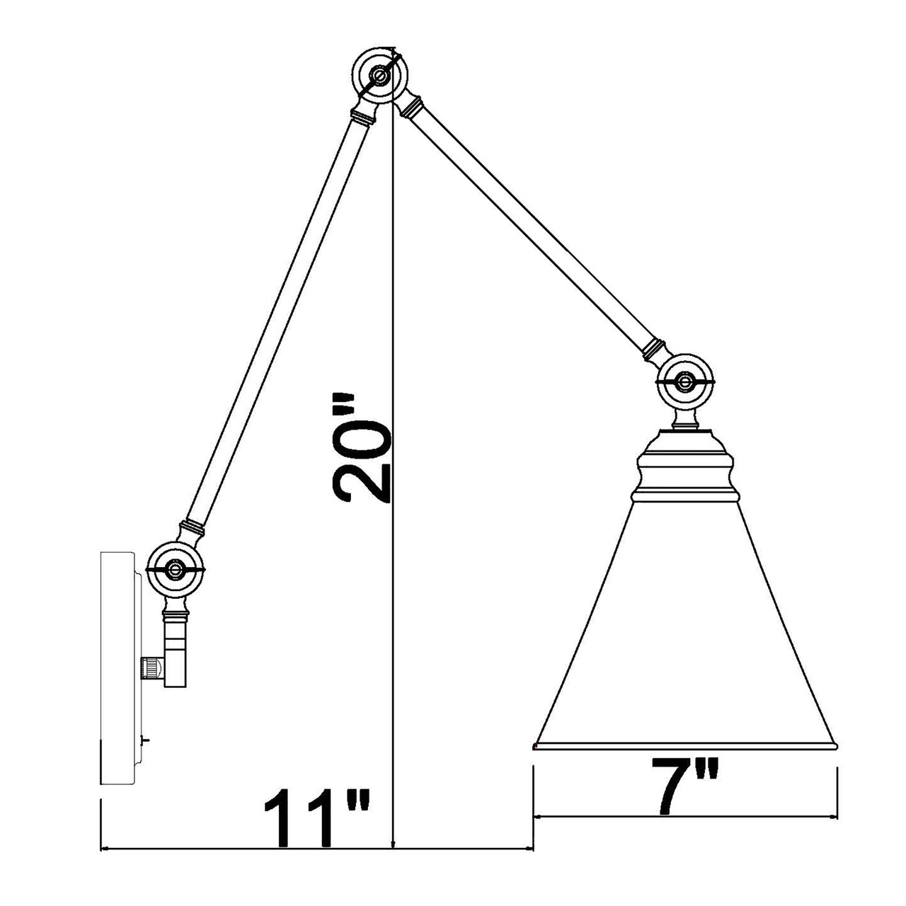 WAREHOUSE OF TIFFANY'S IMW471A/1BL Esmeralda 7 in. 1-Light Indoor Matte Black Finish Wall Sconce with Light Kit