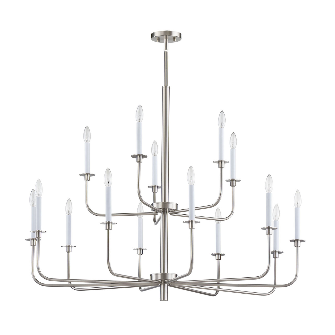 THOMAS CN3415822 Lexington Green 46'' Wide 15-Light Chandelier - Brushed Nickel