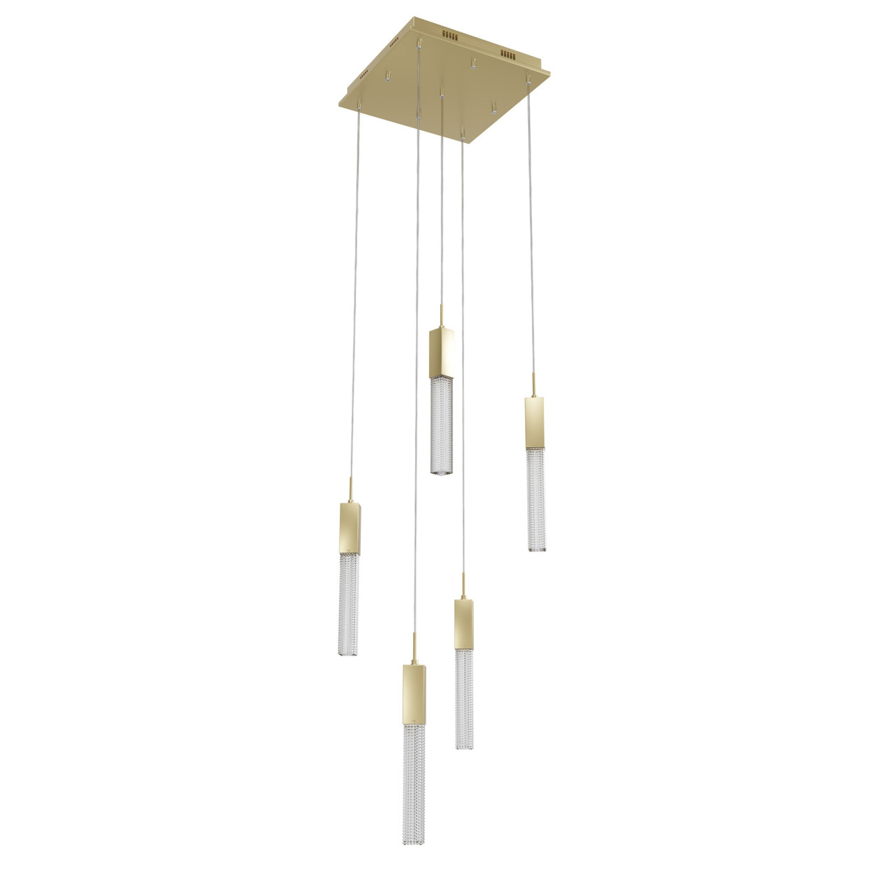 AVENUE LIGHTING HF1900-5-BOA-BB 5-Light FLUSH MOUNT PENDANTS, BRUSHED BRASS