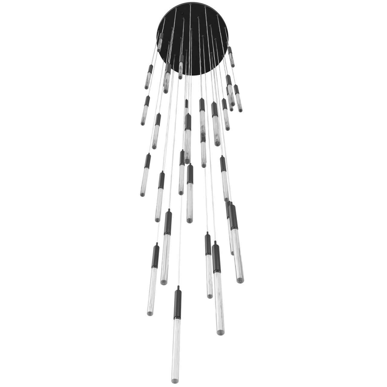 AVENUE LIGHTING HF2031-SNW-BK 31-Light FLUSH MOUNT PENDANTS, BLACK