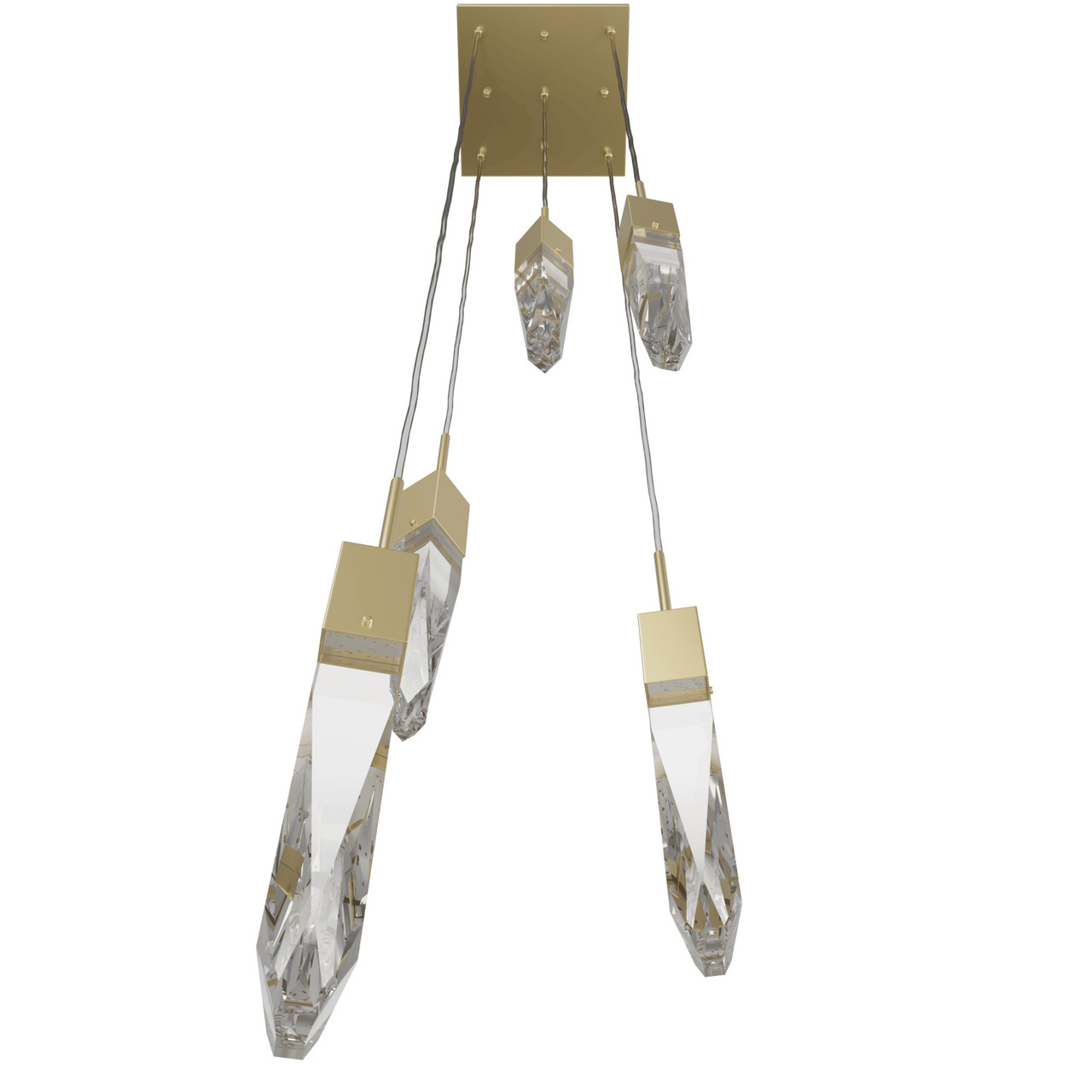 AVENUE LIGHTING HF1900-5-AP-BB-C 5-Light FLUSH MOUNT PENDANTS, BRUSHED BRASS