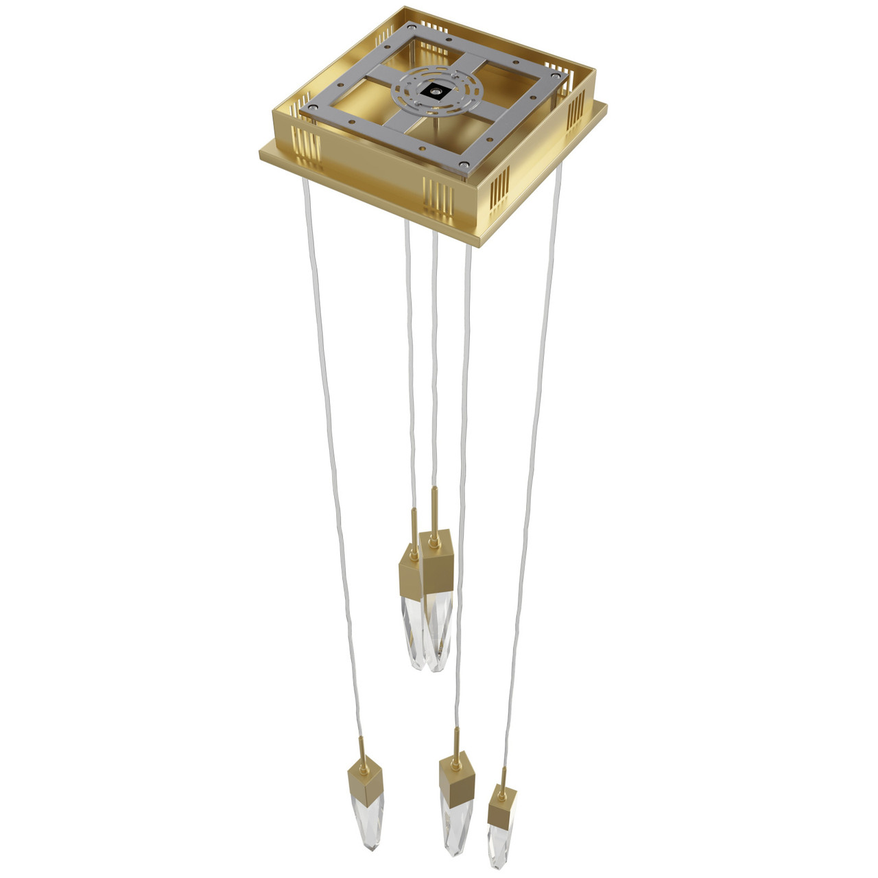 AVENUE LIGHTING HF1900-5-AP-BB-C 5-Light FLUSH MOUNT PENDANTS, BRUSHED BRASS