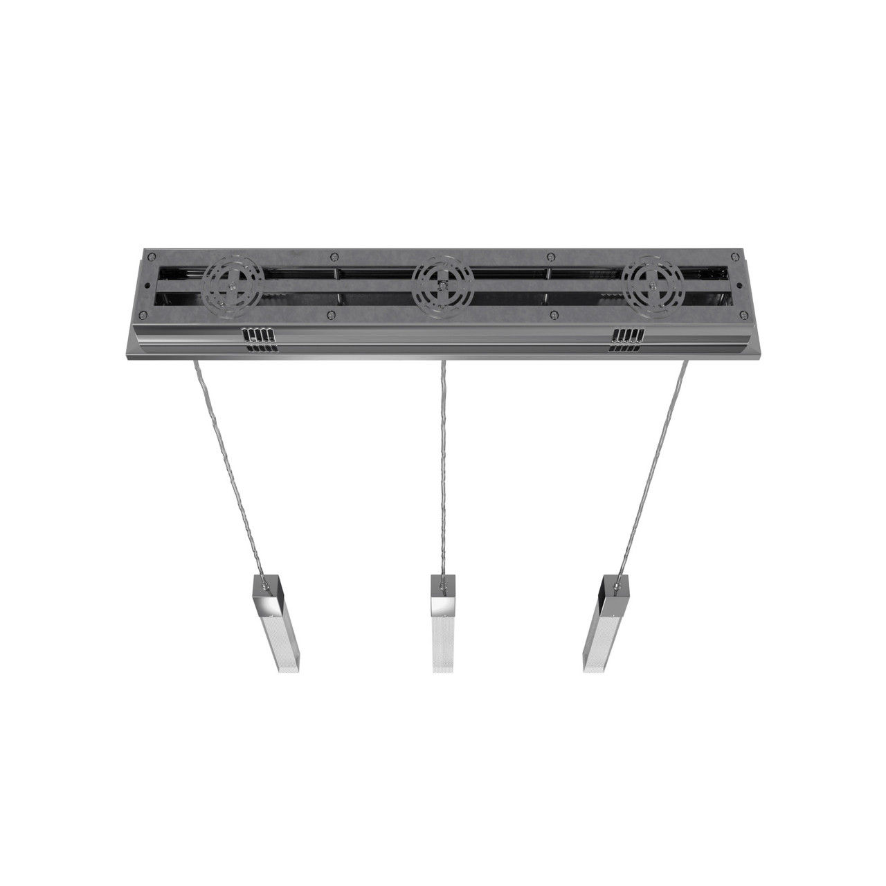 AVENUE LIGHTING HF1900-3-GL-CH-SNW 3-Light PENDANT, POLISHED CHROME