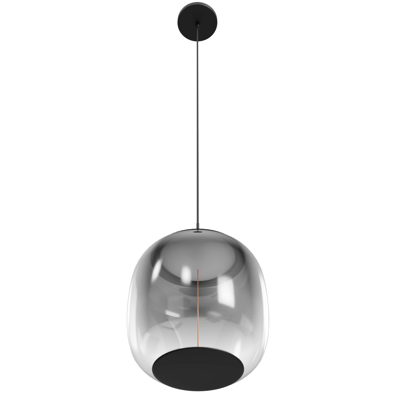 AVENUE LIGHTING HF9171-BK 1-Light PENDANT, Black+Smoky AVENUE LIGHTING HF9171-BK 1-Light PENDANT, Black+Smoky