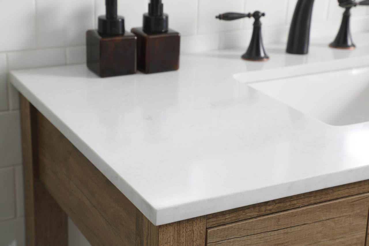 ELEGANT KITCHEN AND BATH VF14842NT 42 Inch ADA Compliant Bathroom Vanity In Natural Oak