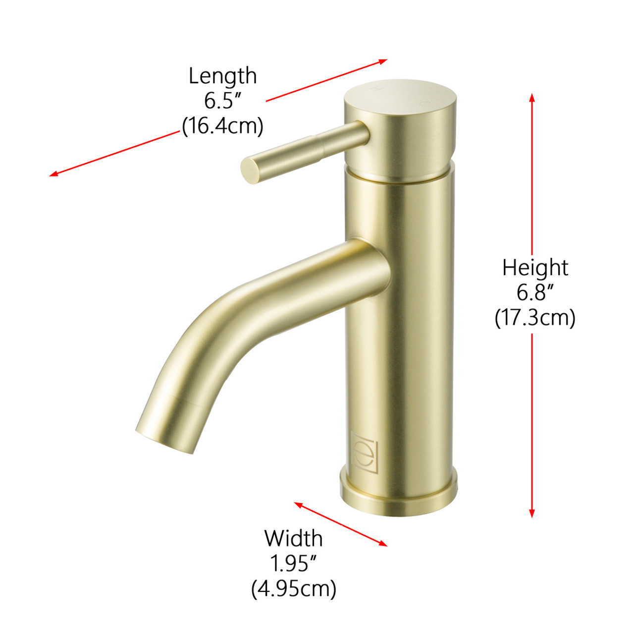 ELEGANT KITCHEN AND BATH FAV-1006BGD Victor Single Hole Single Handle Bathroom Faucet in Brushed Gold ELEGANT KITCHEN AND BATH FAV-1006BGD Victor Single Hole Single Handle Bathroom Faucet in Brushed Gold