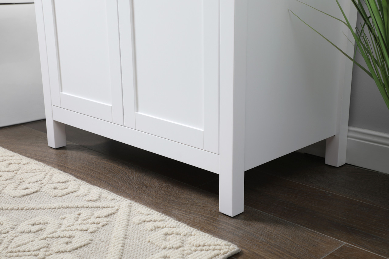 ELEGANT KITCHEN AND BATH VF28830WH 30 Inch SIngle Bathroom Vanity In White ELEGANT KITCHEN AND BATH VF28830WH 30 Inch SIngle Bathroom Vanity In White