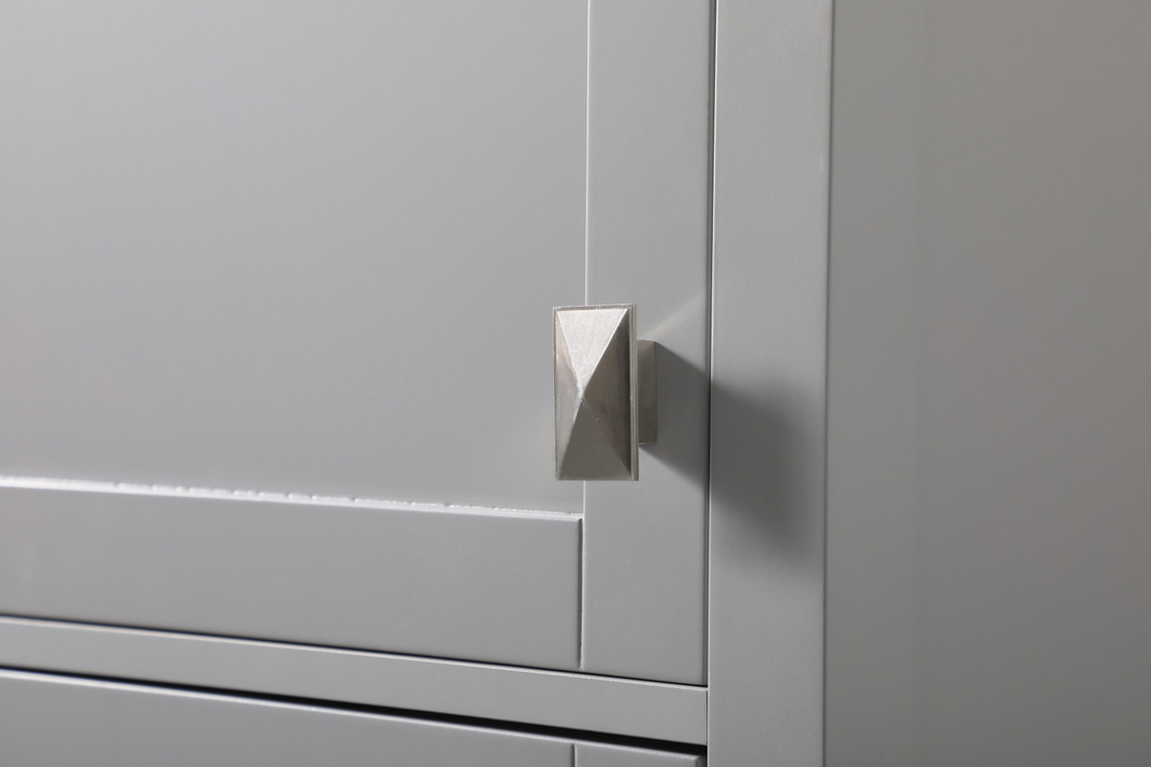 ELEGANT KITCHEN AND BATH SC012065GR 20 Inch Wide Bathroom Linen Storage Freestanding Cabinet In Grey