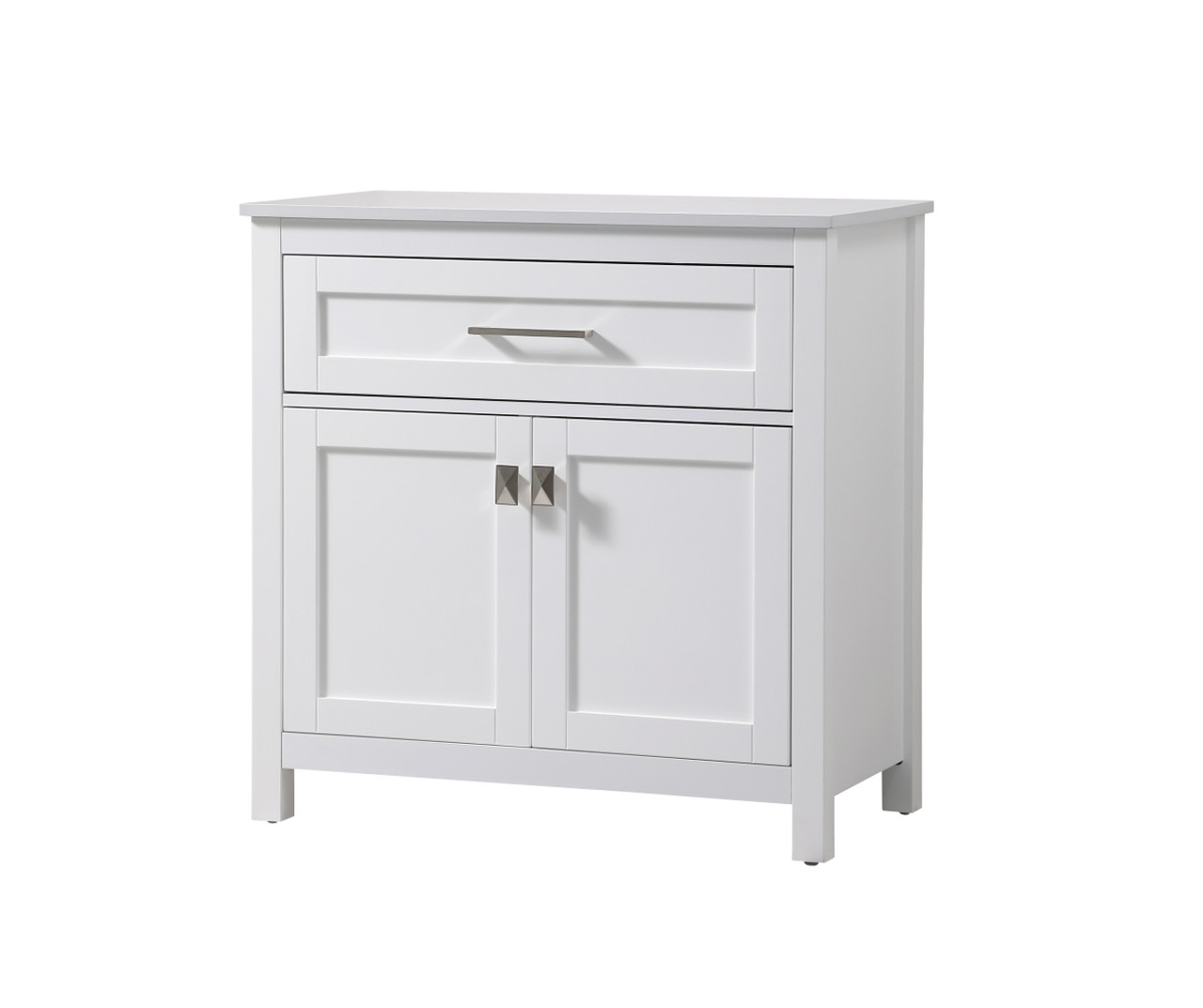 ELEGANT KITCHEN AND BATH SC013030WH 30 Inch Wide Bathroom Storage Freestanding Cabinet In White ELEGANT KITCHEN AND BATH SC013030WH 30 Inch Wide Bathroom Storage Freestanding Cabinet In White