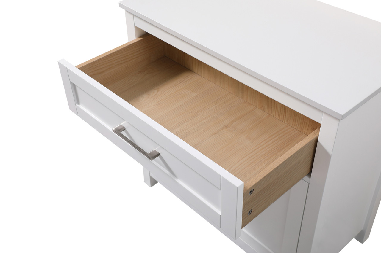 ELEGANT KITCHEN AND BATH SC013030WH 30 Inch Wide Bathroom Storage Freestanding Cabinet In White ELEGANT KITCHEN AND BATH SC013030WH 30 Inch Wide Bathroom Storage Freestanding Cabinet In White