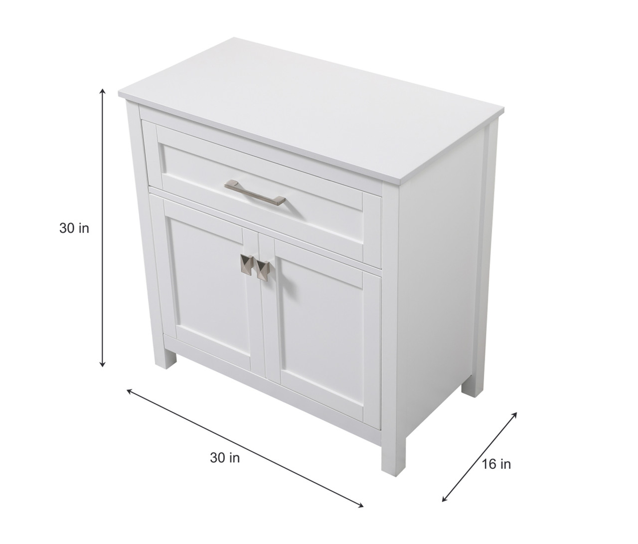 ELEGANT KITCHEN AND BATH SC013030WH 30 Inch Wide Bathroom Storage Freestanding Cabinet In White ELEGANT KITCHEN AND BATH SC013030WH 30 Inch Wide Bathroom Storage Freestanding Cabinet In White