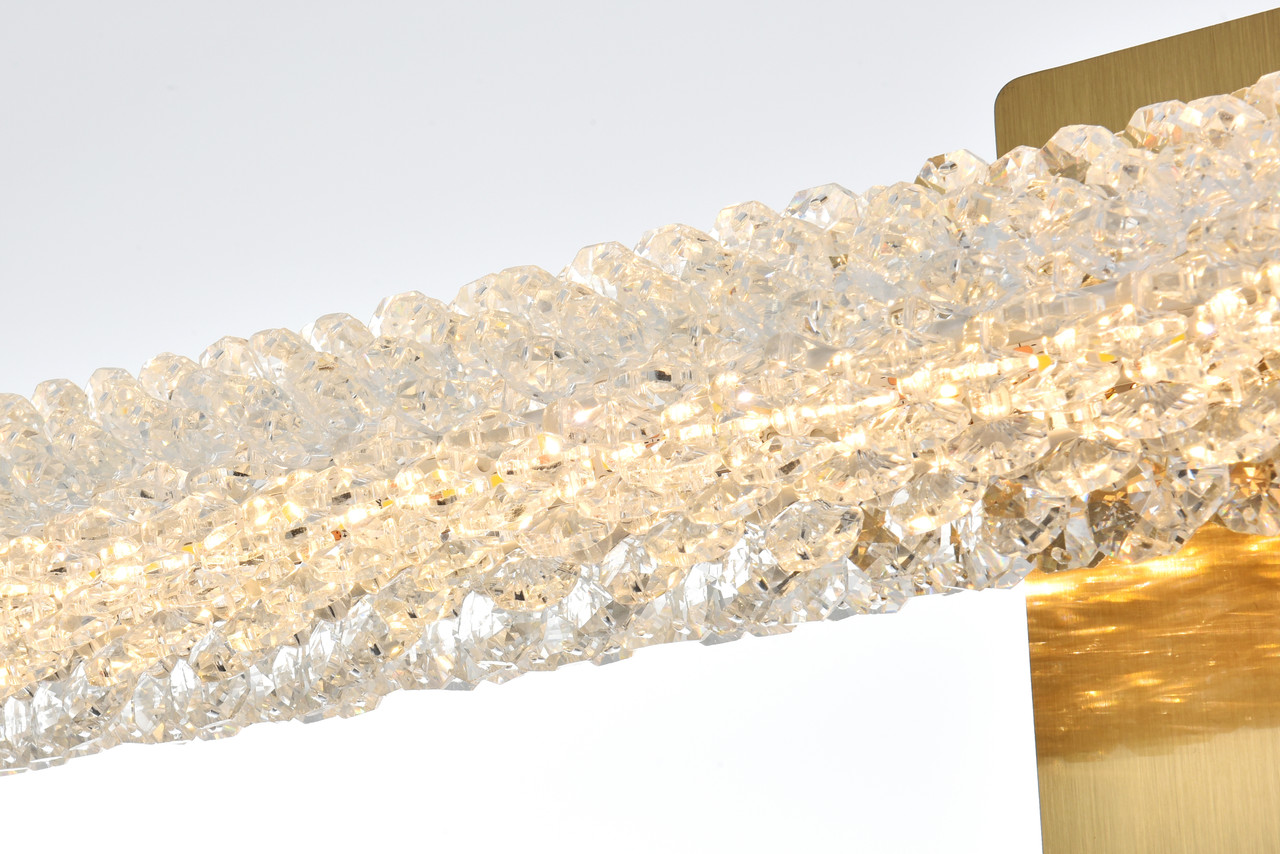 ELEGANT LIGHTING 3800W18SG Bowen 18 inch Adjustable LED Wall Sconce in Satin Gold