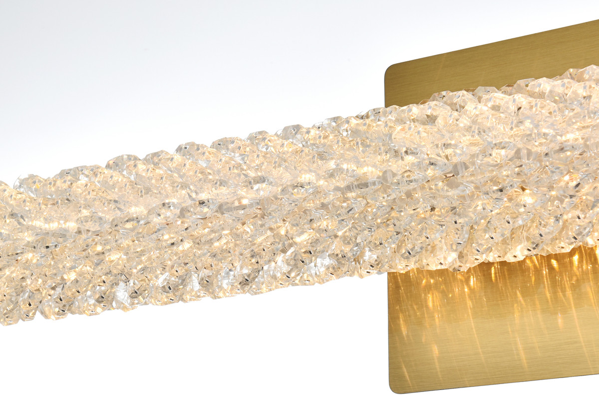 ELEGANT LIGHTING 3800W36SG Bowen 36 inch Adjustable LED Wall Sconce in Satin Gold