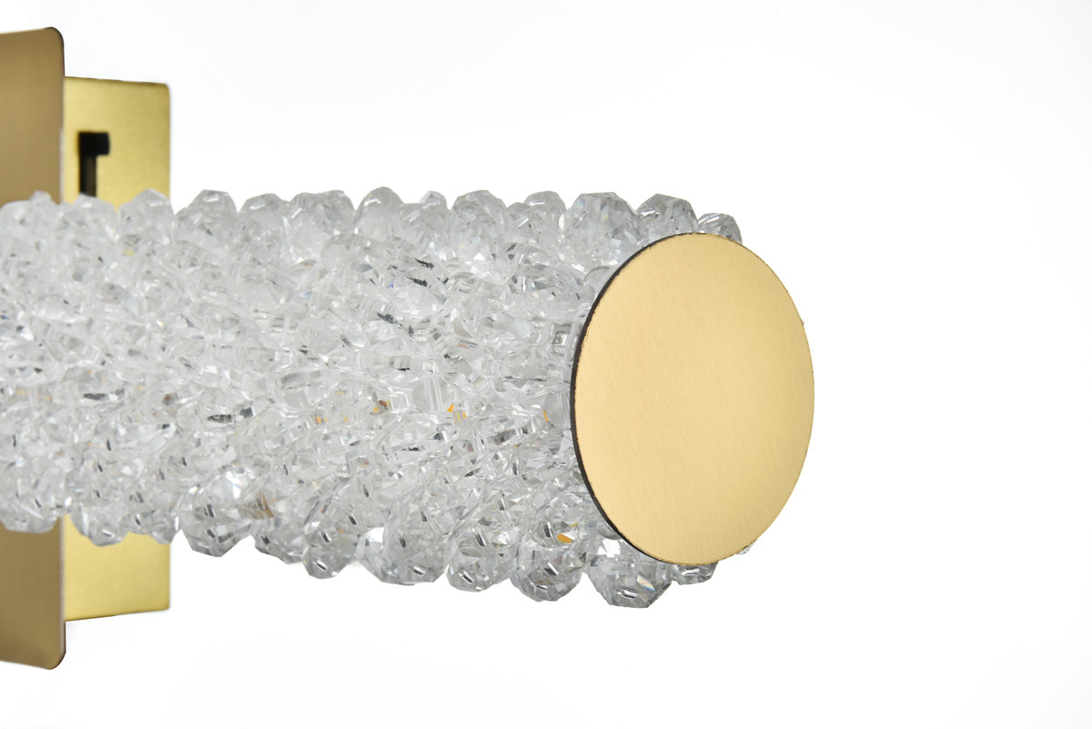 ELEGANT LIGHTING 3800W36SG Bowen 36 inch Adjustable LED Wall Sconce in Satin Gold