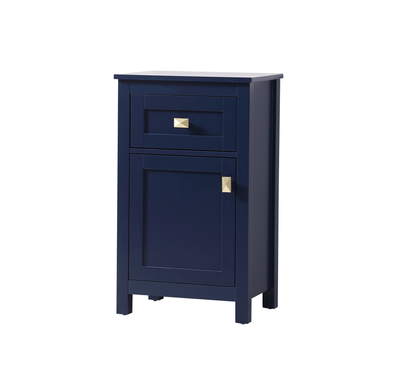 ELEGANT KITCHEN AND BATH SC011830BL 18 Inch Wide Bathroom Storage Freedstanding Cabinet In Blue ELEGANT KITCHEN AND BATH SC011830BL 18 Inch Wide Bathroom Storage Freedstanding Cabinet In Blue