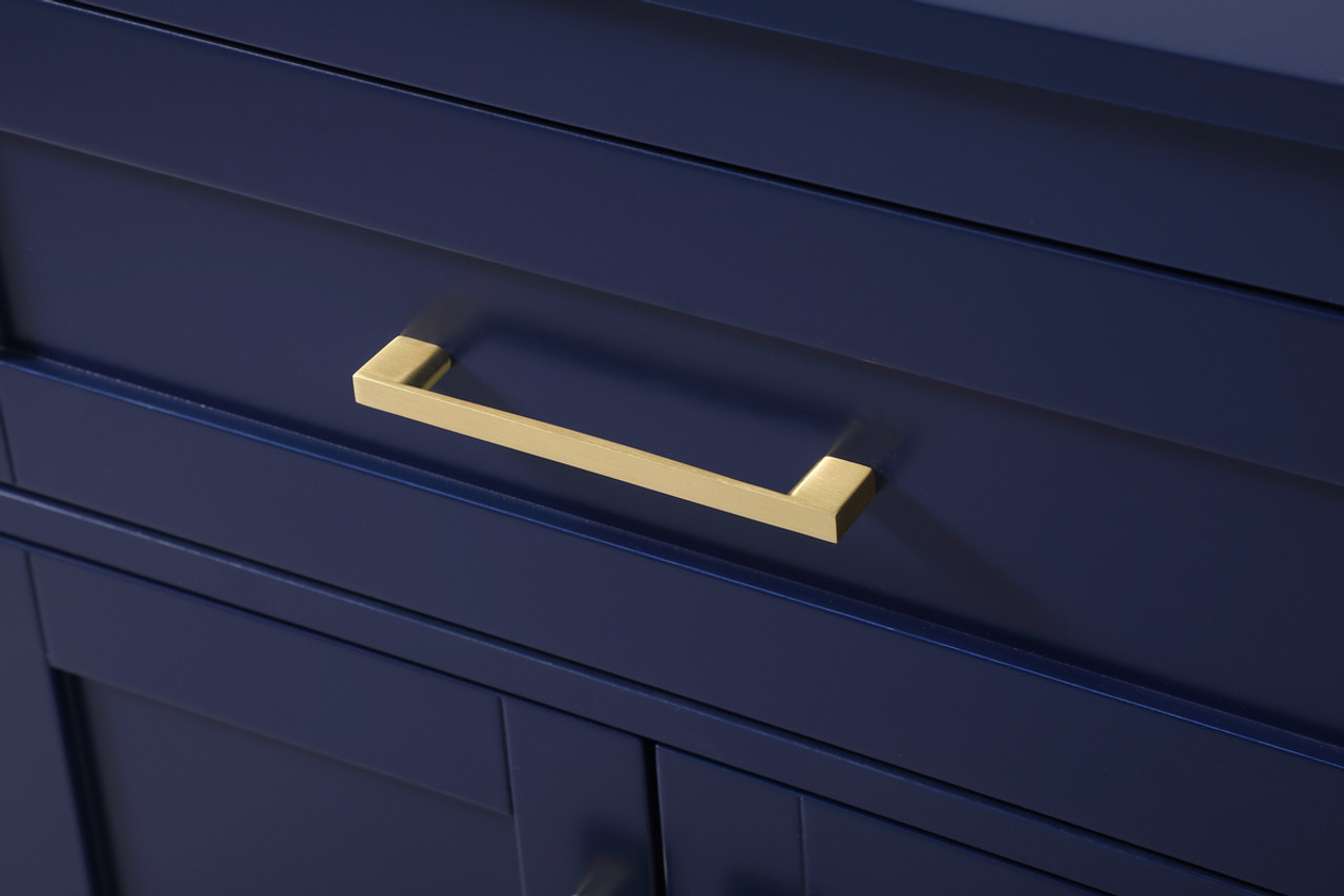 ELEGANT KITCHEN AND BATH SC012430BL 24 Inch Wide Bathroom Storage Freestanding Cabinet In Blue ELEGANT KITCHEN AND BATH SC012430BL 24 Inch Wide Bathroom Storage Freestanding Cabinet In Blue