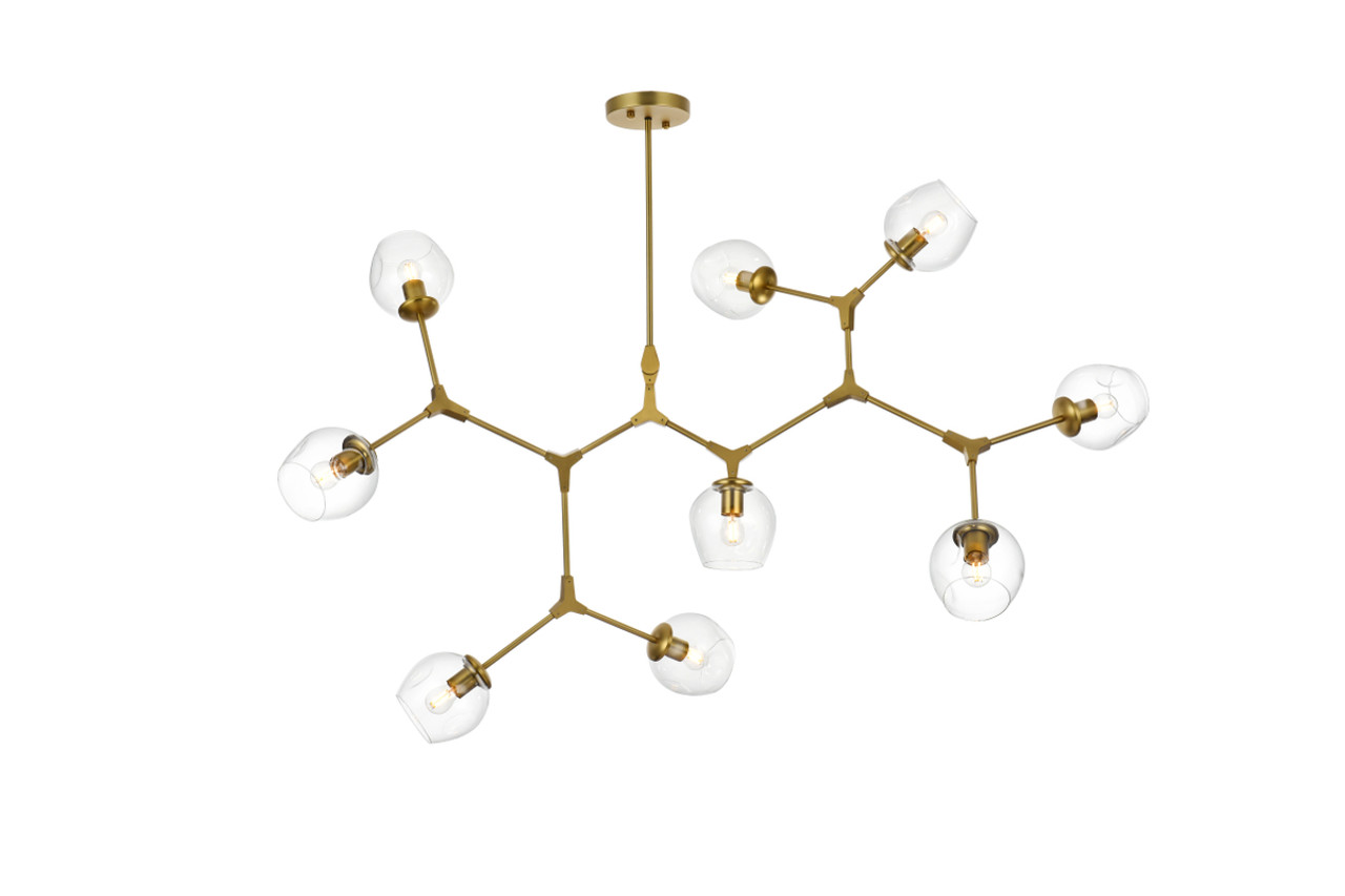 ELEGANT LIGHTING 1712G60BR Cavoli 60 inch Chandelier in Brass