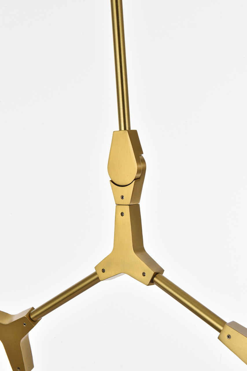 ELEGANT LIGHTING 1712G60BR Cavoli 60 inch Chandelier in Brass