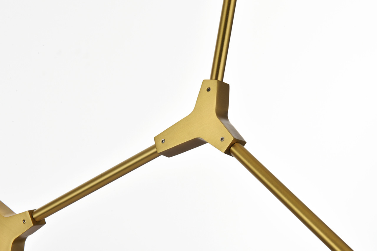 ELEGANT LIGHTING 1712G60BR Cavoli 60 inch Chandelier in Brass