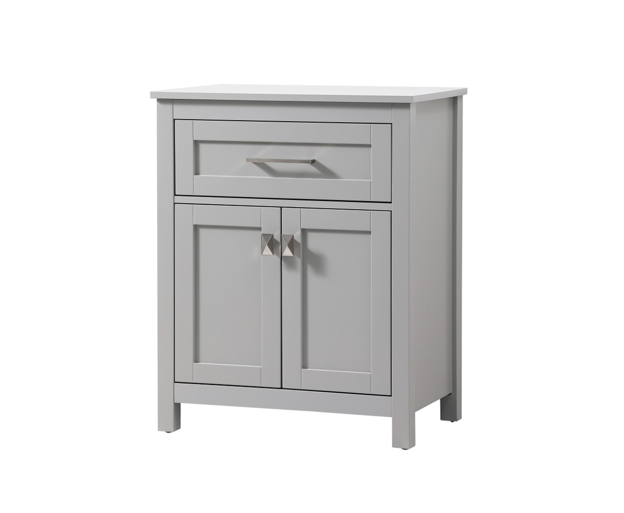 ELEGANT KITCHEN AND BATH SC012430GR 24 Inch Wide Bathroom Storage Freestanding Cabinet In Grey