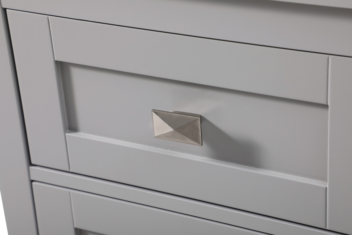 ELEGANT KITCHEN AND BATH SC011830GR 18 Inch Wide Bathroom Storage Freedstanding Cabinet In Grey