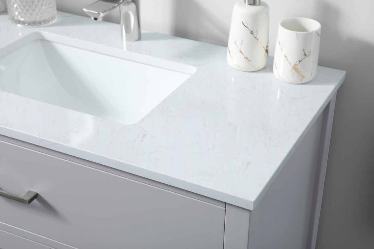ELEGANT KITCHEN AND BATH VF28836GR 36 Inch SIngle Bathroom Vanity In Grey