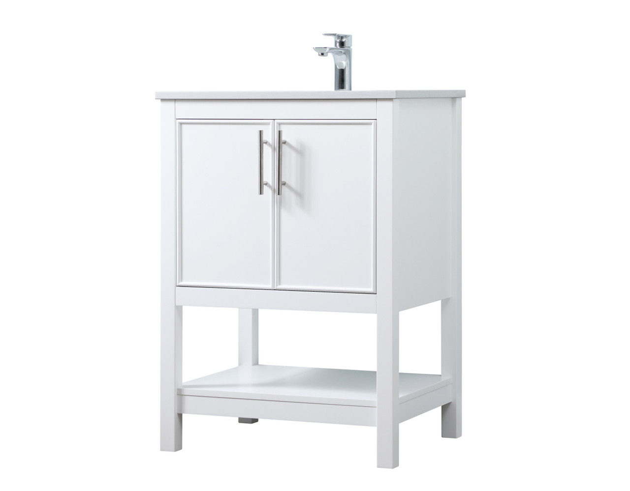 ELEGANT KITCHEN AND BATH VF26624WH 24 Inch SIngle Bathroom Vanity In White