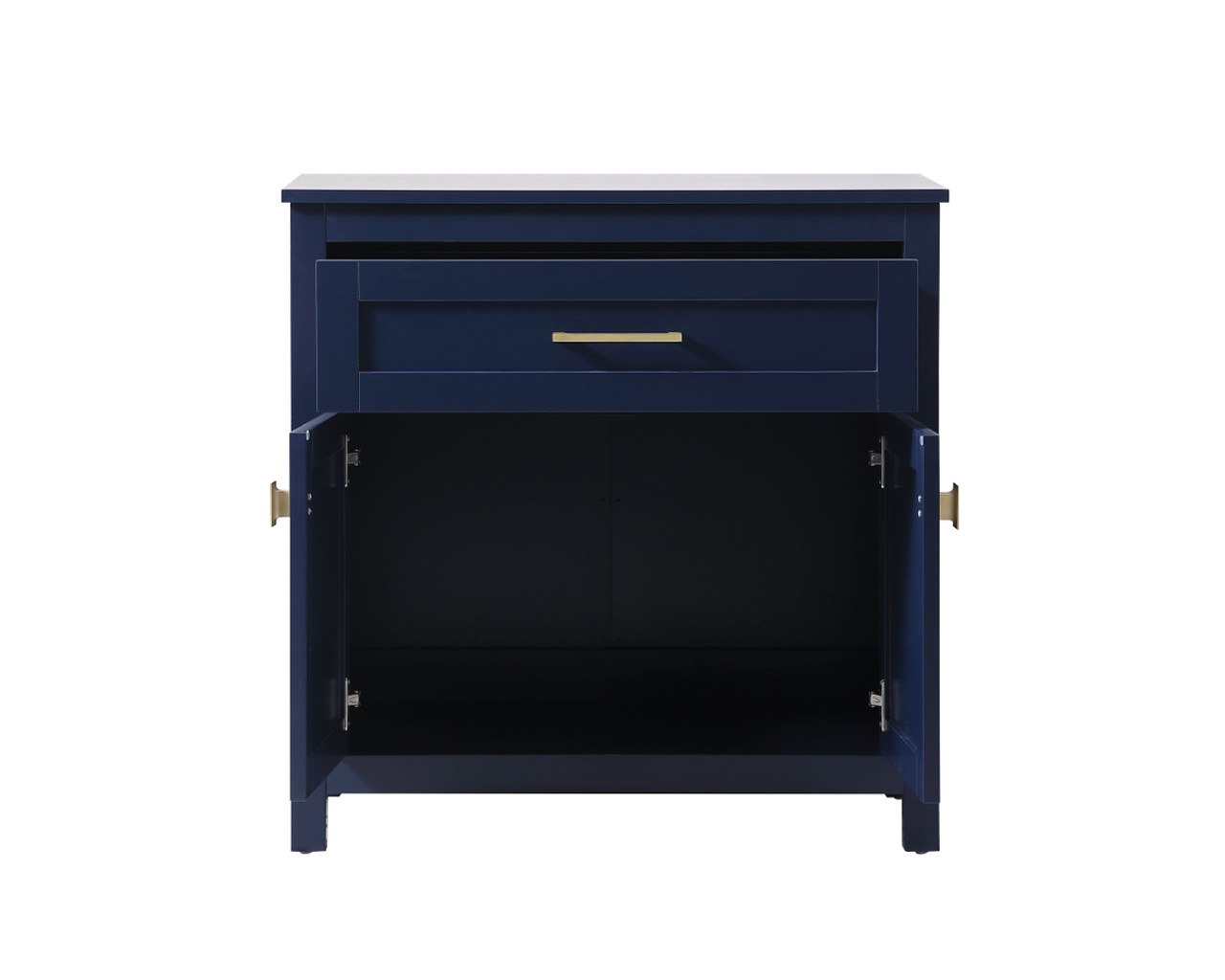 ELEGANT KITCHEN AND BATH SC013030BL 30 Inch Wide Bathroom Storage Freestanding Cabinet In Blue ELEGANT KITCHEN AND BATH SC013030BL 30 Inch Wide Bathroom Storage Freestanding Cabinet In Blue