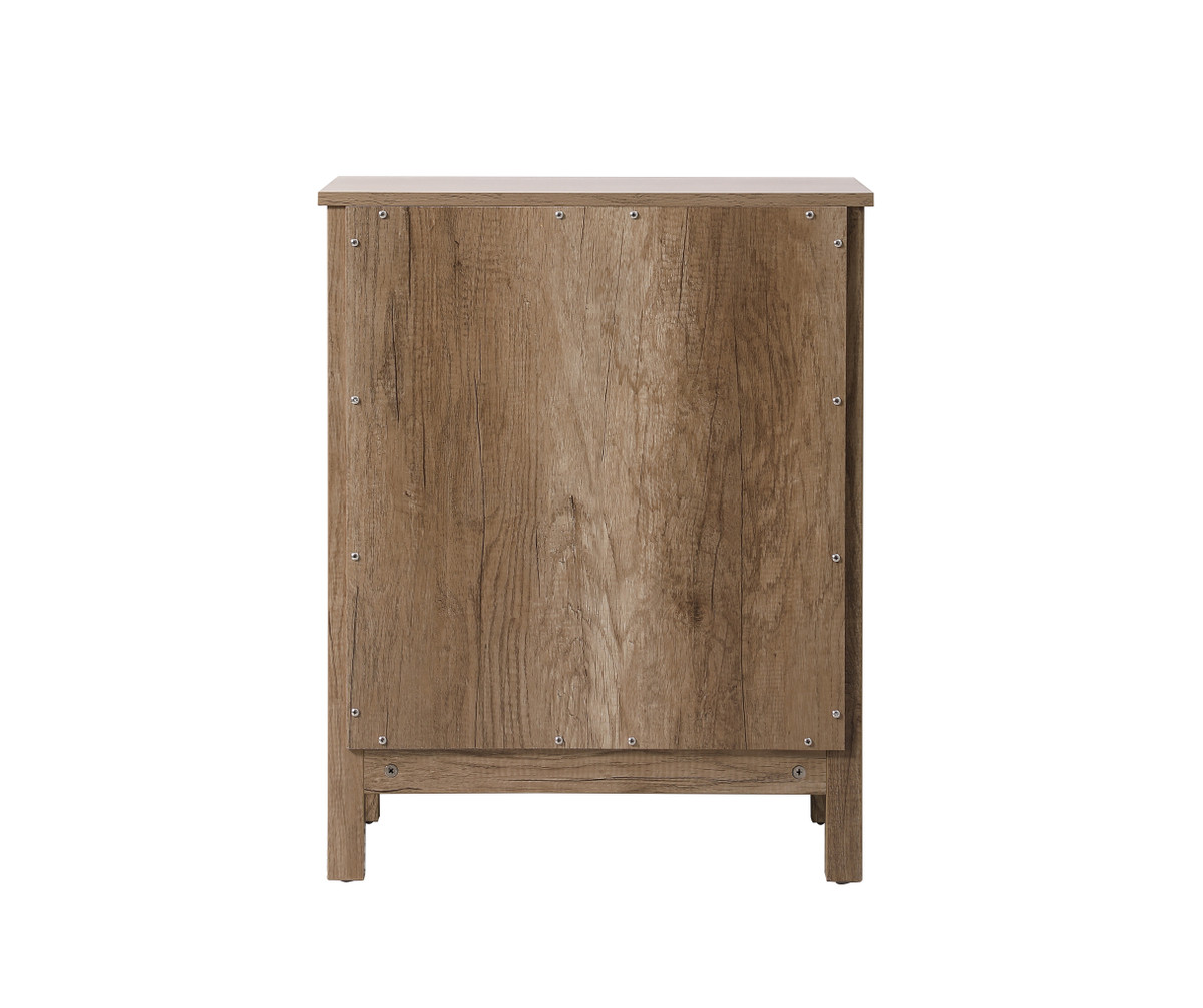 ELEGANT KITCHEN AND BATH SC012430NT 24 Inch Wide Bathroom Storage Freestanding Cabinet In Natural Oak