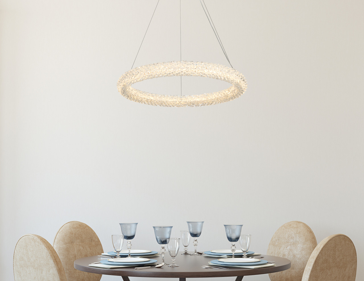 ELEGANT LIGHTING 3800D23C Bowen 24 inch Adjustable LED Chandelier in Chrome