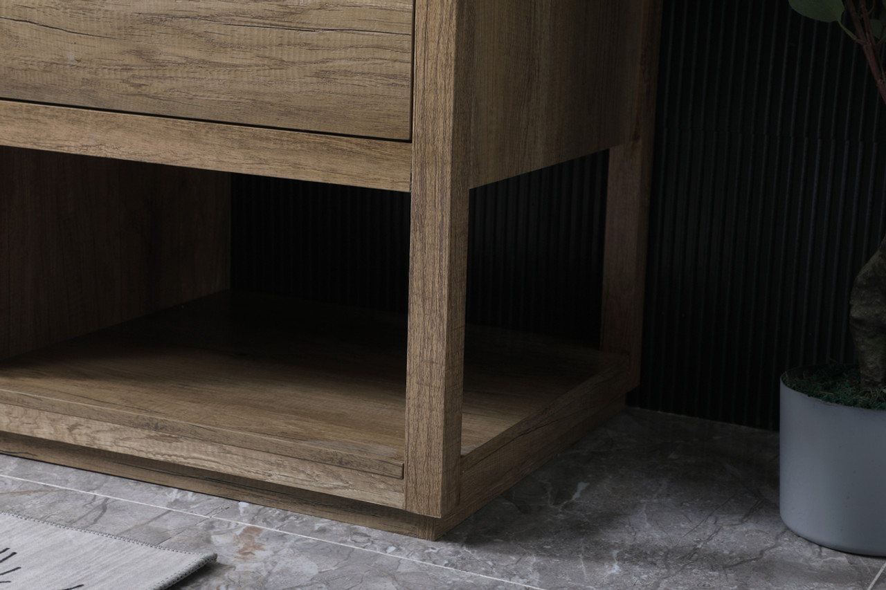ELEGANT KITCHEN AND BATH VF19272DNT 72 Inch Double Bathroom Vanity In Natural Oak