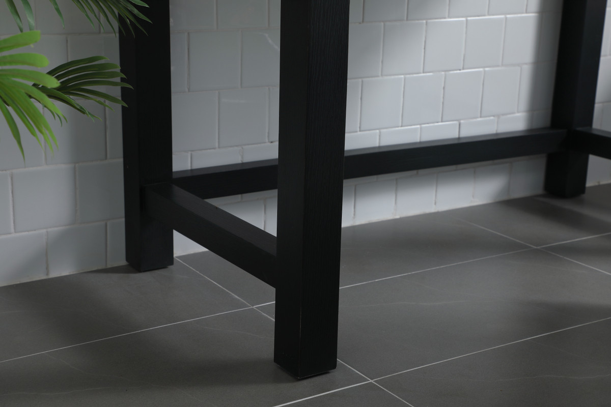 ELEGANT KITCHEN AND BATH VF14842MBK 42 Inch ADA Compliant Bathroom Vanity In Black